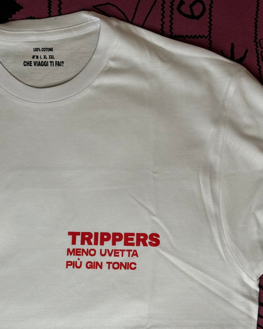 t-shirt meno uvetta più gin tonic bianca