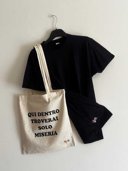 Bag 'QUI DENTRO TROVERAI SOLO MISERIA'